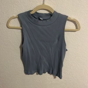 Soft grayish blue crop top!!